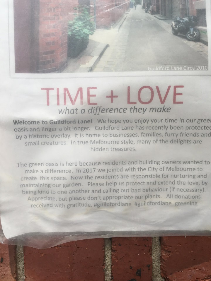 Time & Love flyer from Guildford Lane Melbourne
